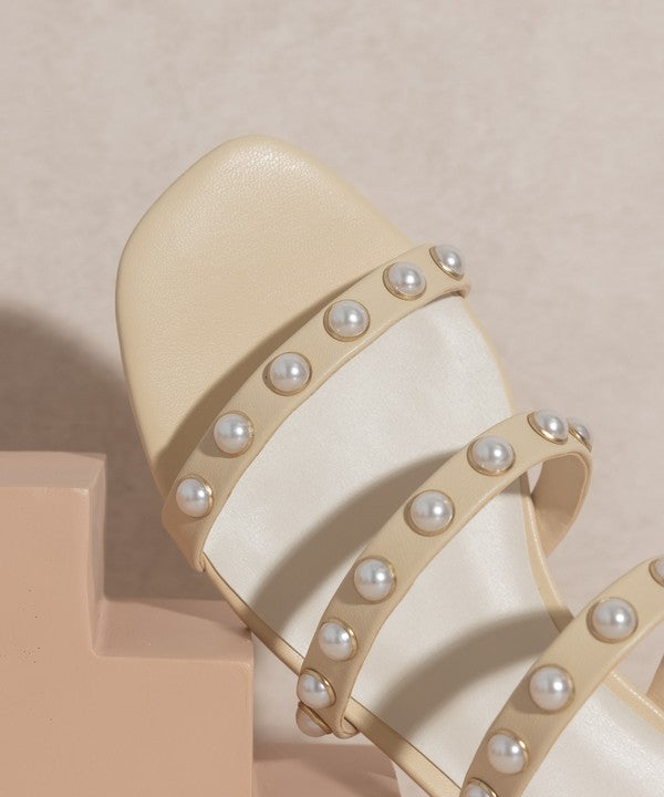 Valerie - Pearl Flat Sandals