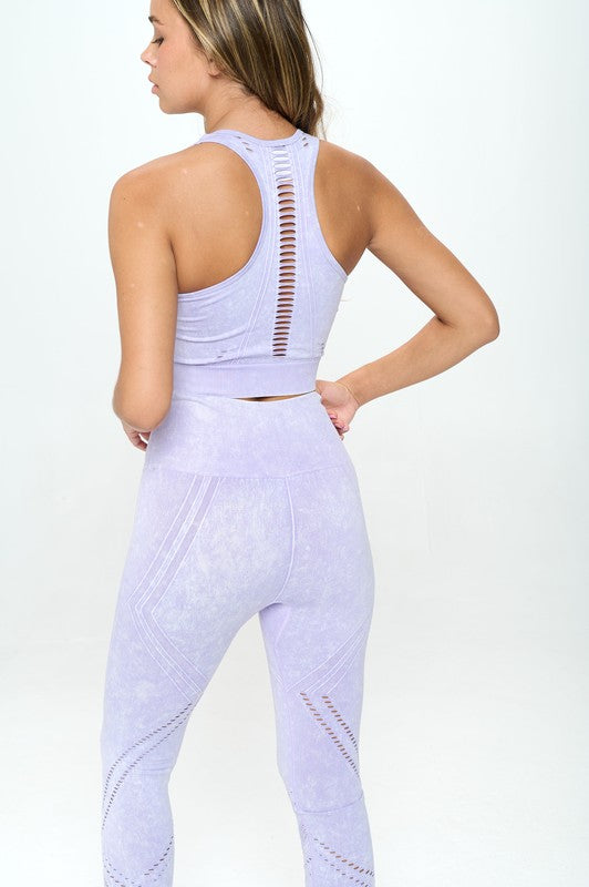 Seamless Two Piece Yoga Mineral Eashed Active Set