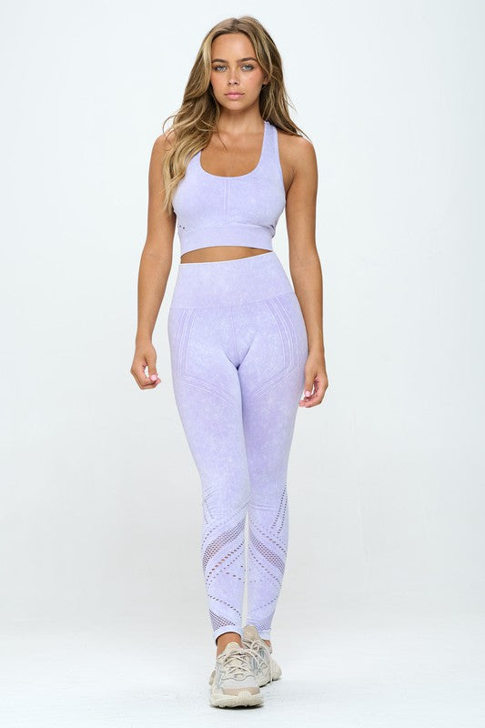 Seamless Two Piece Yoga Mineral Eashed Active Set