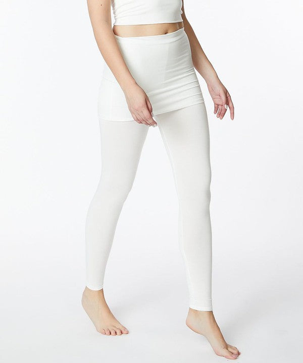 Organic Bamboo Pre Washed One Piece Skirted Leggings