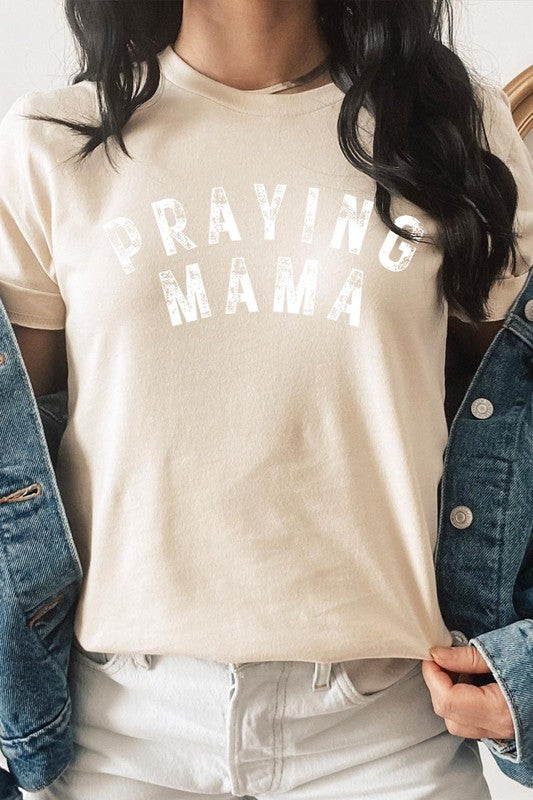 Praying Mama Christian Graphic T Shirts