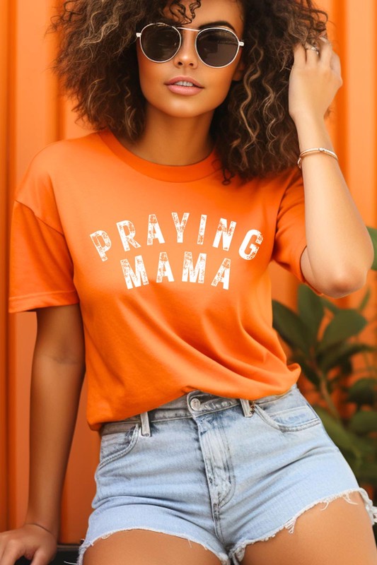 Praying Mama Christian Graphic T Shirts