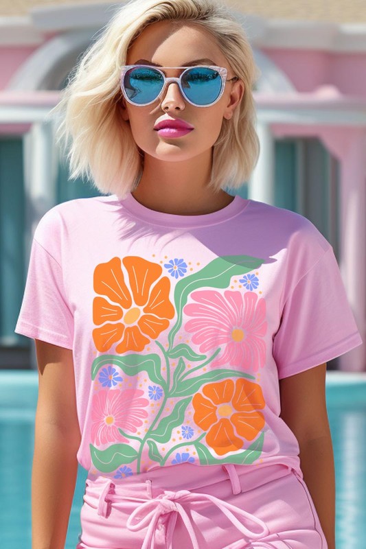 Boho Floral Spring Flowers Graphic T Shirts